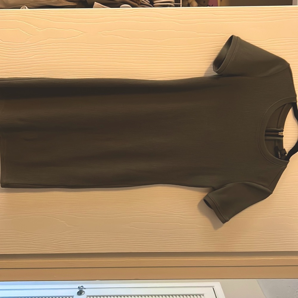 Army green bodycon dress